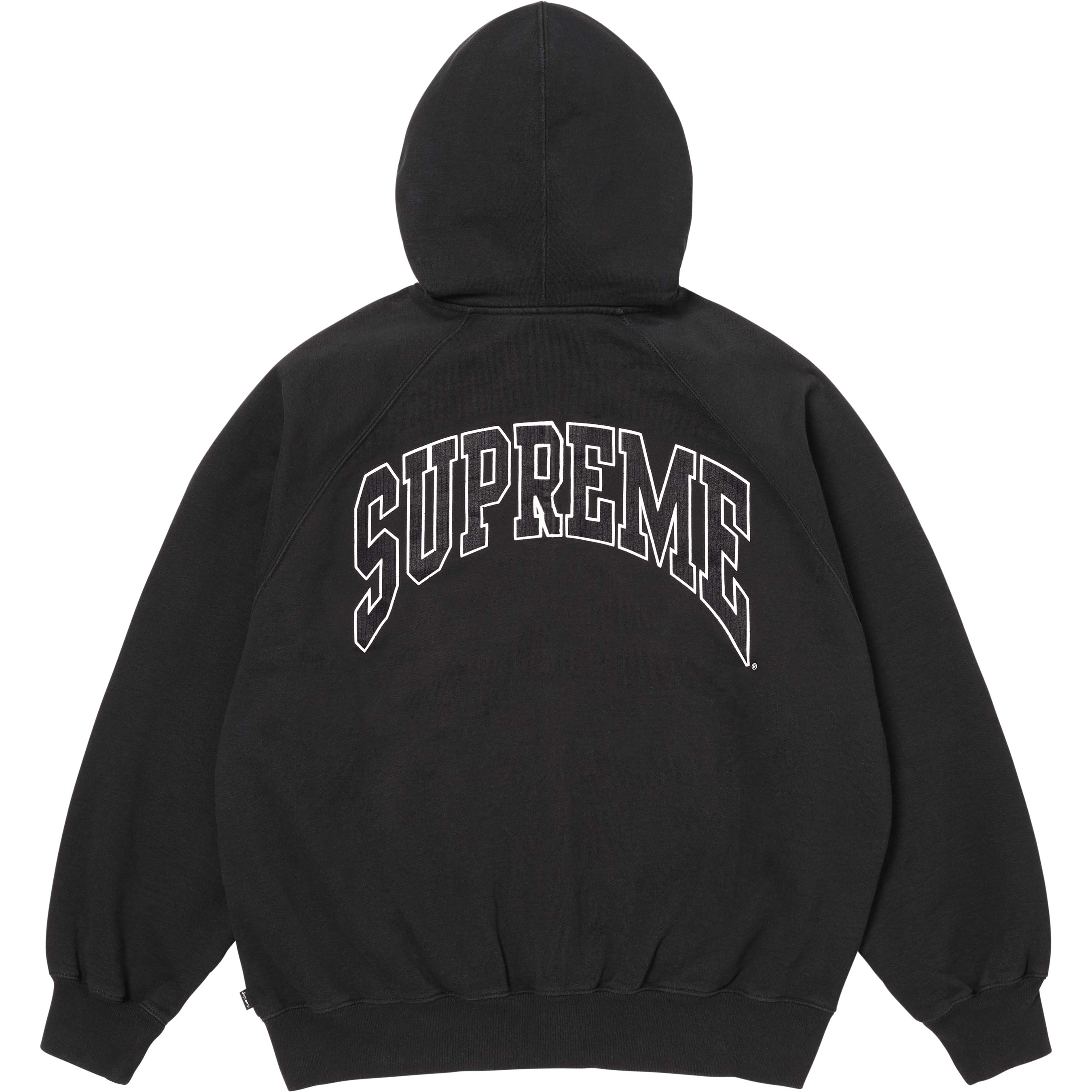 Cracked Raglan Zip Up Hooded Sweatshirt view 2